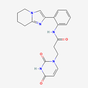 molecular formula C20H21N5O3 B3002558 3-(2,4-dioxo-3,4-dihydropyrimidin-1(2H)-yl)-N-(2-(5,6,7,8-tetrahydroimidazo[1,2-a]pyridin-2-yl)phenyl)propanamide CAS No. 2034567-46-7