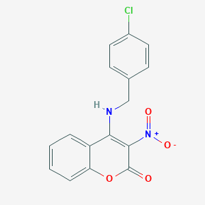 molecular formula C16H11ClN2O4 B300256 4-[(4-chlorobenzyl)amino]-3-nitro-2H-chromen-2-one 
