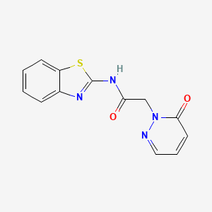 molecular formula C13H10N4O2S B3002560 N-(苯并[d]噻唑-2-基)-2-(6-氧代哒嗪-1(6H)-基)乙酰胺 CAS No. 1203079-84-8
