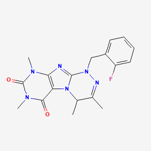 1-(2-fluorobenzyl)-3,4,7,9-tetramethyl-7,9-dihydro-[1,2,4]triazino[3,4-f]purine-6,8(1H,4H)-dione