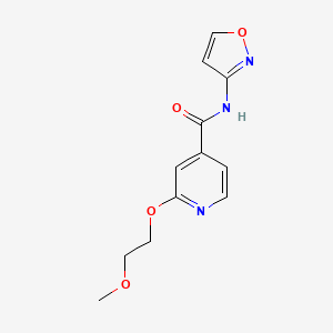 molecular formula C12H13N3O4 B3002564 N-(isoxazol-3-yl)-2-(2-methoxyethoxy)isonicotinamide CAS No. 2034316-86-2