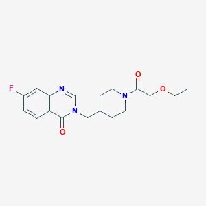 3-[[1-(2-Ethoxyacetyl)piperidin-4-yl]methyl]-7-fluoroquinazolin-4-one