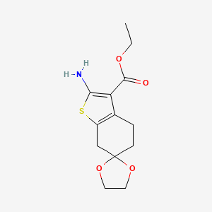 Ethyl 2-amino-4,7-dihydro-5H-spiro[1-benzothiophere-6,2'-[1,3]dioxolane]-3-carboxylate