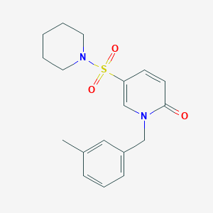 molecular formula C18H22N2O3S B3002573 1-(3-甲基苄基)-5-(哌啶-1-磺酰基)吡啶-2(1H)-酮 CAS No. 1251630-90-6