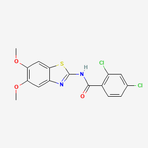 2,4-dichloro-N-(5,6-dimethoxy-1,3-benzothiazol-2-yl)benzamide