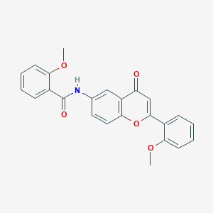 molecular formula C24H19NO5 B3002579 2-methoxy-N-(2-(2-methoxyphenyl)-4-oxo-4H-chromen-6-yl)benzamide CAS No. 923257-61-8