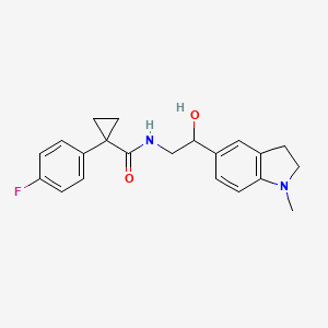 1-(4-fluorophenyl)-N-(2-hydroxy-2-(1-methylindolin-5-yl)ethyl)cyclopropanecarboxamide