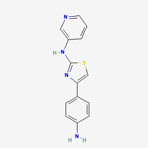 molecular formula C14H12N4S B3002588 4-(4-aminophenyl)-N-(pyridin-3-yl)thiazol-2-amine CAS No. 572889-21-5