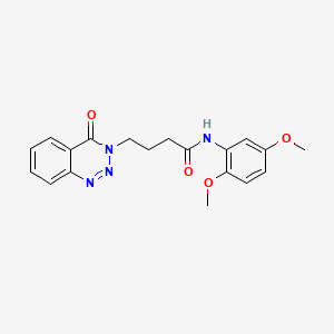 N-(2,5-dimethoxyphenyl)-4-(4-oxo-1,2,3-benzotriazin-3-yl)butanamide
