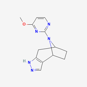 molecular formula C13H15N5O B3002599 11-(4-Methoxypyrimidin-2-yl)-4,5,11-triazatricyclo[6.2.1.02,6]undeca-2(6),3-diene CAS No. 2380098-51-9