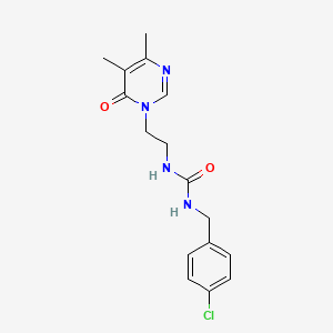 molecular formula C16H19ClN4O2 B3002607 1-(4-chlorobenzyl)-3-(2-(4,5-dimethyl-6-oxopyrimidin-1(6H)-yl)ethyl)urea CAS No. 1396844-82-8