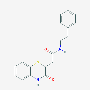 molecular formula C18H18N2O2S B3002609 2-(3-oxo-3,4-dihydro-2H-1,4-benzothiazin-2-yl)-N-(2-phenylethyl)acetamide CAS No. 522660-81-7