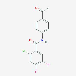 molecular formula C15H10ClF2NO2 B300261 N-(4-acetylphenyl)-2-chloro-4,5-difluorobenzamide 
