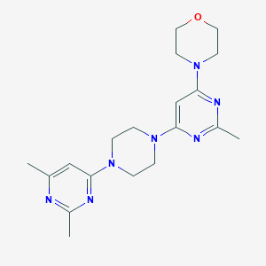 4-[6-[4-(2,6-Dimethylpyrimidin-4-yl)piperazin-1-yl]-2-methylpyrimidin-4-yl]morpholine