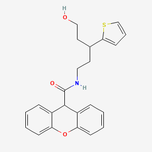 N-(5-hydroxy-3-(thiophen-2-yl)pentyl)-9H-xanthene-9-carboxamide