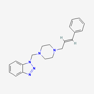 molecular formula C20H23N5 B3002617 1-[[4-[(E)-3-phenylprop-2-enyl]piperazin-1-yl]methyl]benzotriazole CAS No. 329058-99-3