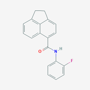 molecular formula C19H14FNO B300262 N-(2-fluorophenyl)-1,2-dihydroacenaphthylene-5-carboxamide 