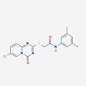 2-(7-chloro-4-oxopyrido[1,2-a][1,3,5]triazin-2-yl)sulfanyl-N-(3,5-dimethylphenyl)acetamide