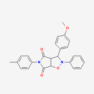 3-(4-methoxyphenyl)-2-phenyl-5-(p-tolyl)dihydro-2H-pyrrolo[3,4-d]isoxazole-4,6(5H,6aH)-dione