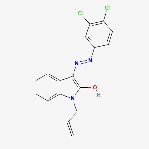 molecular formula C17H13Cl2N3O B3002629 1-烯丙基-1H-吲哚-2,3-二酮 3-[N-(3,4-二氯苯基)腙] CAS No. 320422-19-3