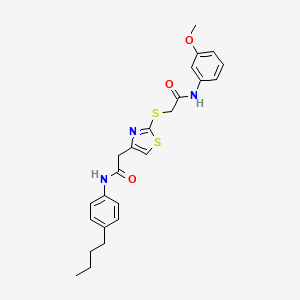 N-(4-butylphenyl)-2-(2-((2-((3-methoxyphenyl)amino)-2-oxoethyl)thio)thiazol-4-yl)acetamide