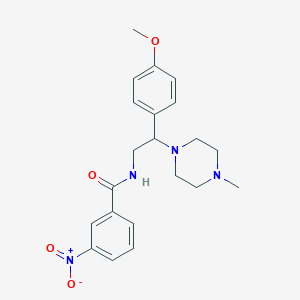 molecular formula C21H26N4O4 B3002640 N-(2-(4-甲氧苯基)-2-(4-甲基哌嗪-1-基)乙基)-3-硝基苯甲酰胺 CAS No. 898430-51-8