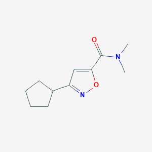 3-cyclopentyl-N,N-dimethyl-1,2-oxazole-5-carboxamide