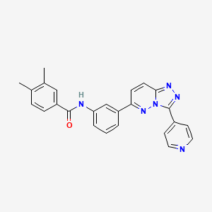 molecular formula C25H20N6O B3002655 3,4-dimethyl-N-(3-(3-(pyridin-4-yl)-[1,2,4]triazolo[4,3-b]pyridazin-6-yl)phenyl)benzamide CAS No. 891113-63-6