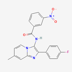 N-[2-(4-fluorophenyl)-7-methylimidazo[1,2-a]pyridin-3-yl]-3-nitrobenzamide