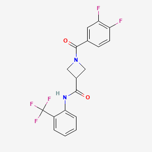 1-(3,4-difluorobenzoyl)-N-[2-(trifluoromethyl)phenyl]azetidine-3-carboxamide