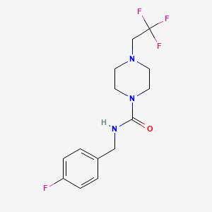 N-(4-fluorobenzyl)-4-(2,2,2-trifluoroethyl)piperazine-1-carboxamide
