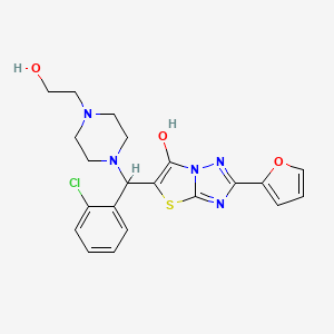 5-((2-Chlorophenyl)(4-(2-hydroxyethyl)piperazin-1-yl)methyl)-2-(furan-2-yl)thiazolo[3,2-b][1,2,4]triazol-6-ol