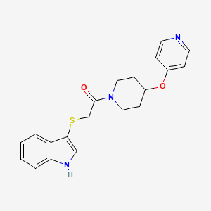 2-((1H-indol-3-yl)thio)-1-(4-(pyridin-4-yloxy)piperidin-1-yl)ethanone