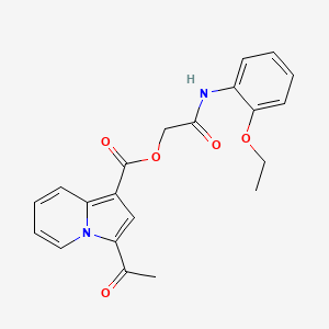 2-((2-Ethoxyphenyl)amino)-2-oxoethyl 3-acetylindolizine-1-carboxylate