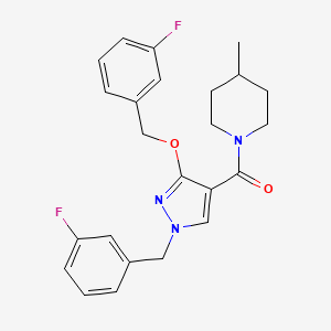 (1-(3-fluorobenzyl)-3-((3-fluorobenzyl)oxy)-1H-pyrazol-4-yl)(4-methylpiperidin-1-yl)methanone
