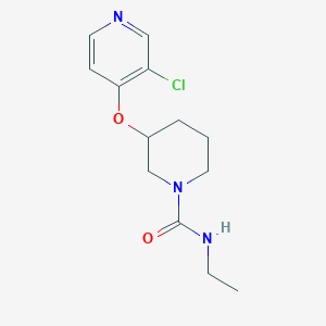 molecular formula C13H18ClN3O2 B3002679 3-((3-chloropyridin-4-yl)oxy)-N-ethylpiperidine-1-carboxamide CAS No. 2034620-38-5