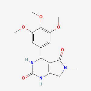 6-methyl-4-(3,4,5-trimethoxyphenyl)-3,4,6,7-tetrahydro-1H-pyrrolo[3,4-d]pyrimidine-2,5-dione