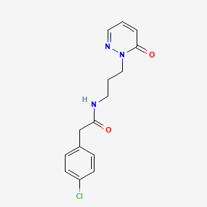 2-(4-chlorophenyl)-N-(3-(6-oxopyridazin-1(6H)-yl)propyl)acetamide