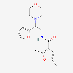 molecular formula C17H22N2O4 B3002698 N-(2-(furan-2-yl)-2-morpholinoethyl)-2,5-dimethylfuran-3-carboxamide CAS No. 1211321-98-0