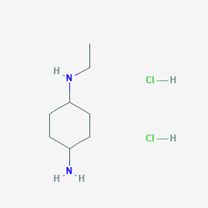 molecular formula C8H20Cl2N2 B3002700 (1R*,4R*)-N1-乙基环己烷-1,4-二胺二盐酸盐 CAS No. 1286274-98-3