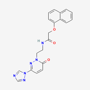 2-(naphthalen-1-yloxy)-N-(2-(6-oxo-3-(1H-1,2,4-triazol-1-yl)pyridazin-1(6H)-yl)ethyl)acetamide
