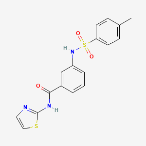 molecular formula C17H15N3O3S2 B3002710 3-[(4-methylphenyl)sulfonylamino]-N-(1,3-thiazol-2-yl)benzamide CAS No. 898421-96-0