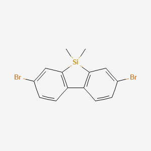 molecular formula C14H12Br2Si B3002716 3,7-Dibromo-5,5-dimethyl-5h-dibenzo[b,d]silole CAS No. 1228595-79-6