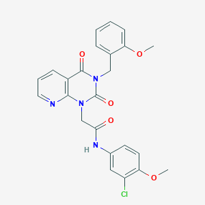 molecular formula C24H21ClN4O5 B3002717 N-(3-chloro-4-methoxyphenyl)-2-[3-(2-methoxybenzyl)-2,4-dioxo-3,4-dihydropyrido[2,3-d]pyrimidin-1(2H)-yl]acetamide CAS No. 902923-89-1