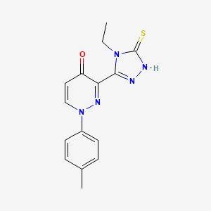 3-(4-ethyl-5-sulfanyl-4H-1,2,4-triazol-3-yl)-1-(4-methylphenyl)-4(1H)-pyridazinone