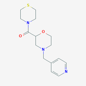 molecular formula C15H21N3O2S B3002724 [4-(Pyridin-4-ylmethyl)morpholin-2-yl]-thiomorpholin-4-ylmethanone CAS No. 2415634-09-0