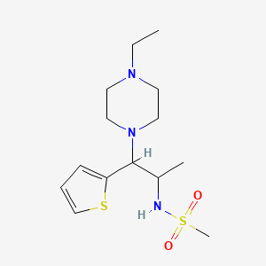 N-[1-(4-ethylpiperazin-1-yl)-1-thiophen-2-ylpropan-2-yl]methanesulfonamide