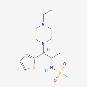 molecular formula C14H25N3O2S2 B3002727 N-[1-(4-ethylpiperazin-1-yl)-1-thiophen-2-ylpropan-2-yl]methanesulfonamide CAS No. 847381-10-6