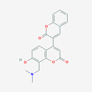 molecular formula C21H17NO5 B3002729 3-{8-[(Dimethylamino)methyl]-7-hydroxy-2-oxochromen-4-yl}chromen-2-one CAS No. 859125-05-6