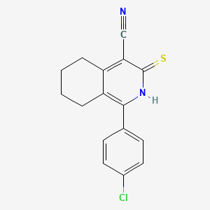 1-(4-Chlorophenyl)-3-sulfanyl-5,6,7,8-tetrahydroisoquinoline-4-carbonitrile